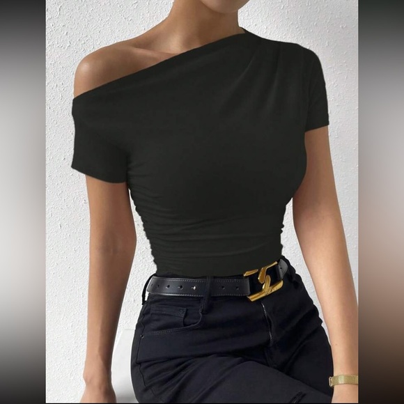 Elegant Black Off-Shoulder Top